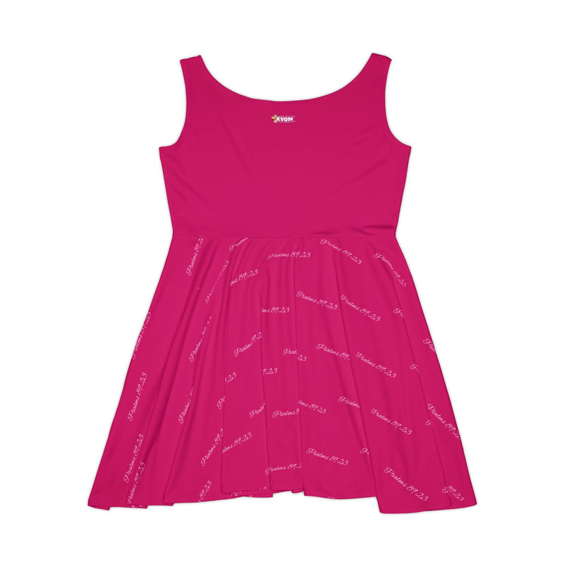 God Don't Play Bout Me Women's Skater Dress, Candy Pink