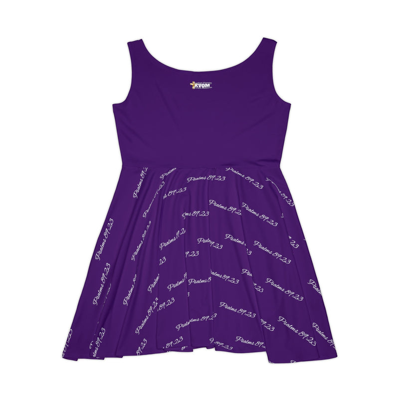 God Don't Play Bout Me Women's Skater Dress, Elderberry