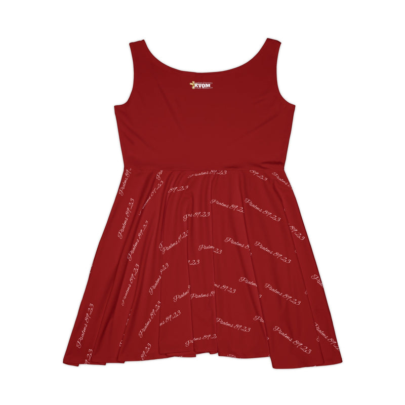 God Don't Play Bout Me Women's Skater Dress, Red