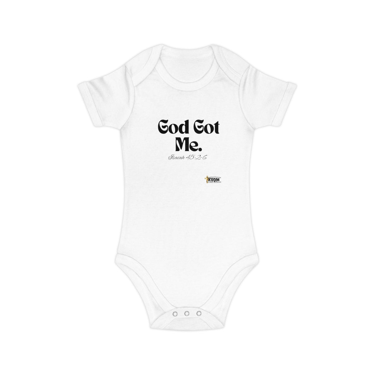 God Got Me Baby Bodysuit, Black Print