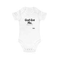 God Got Me Baby Bodysuit, Black Print