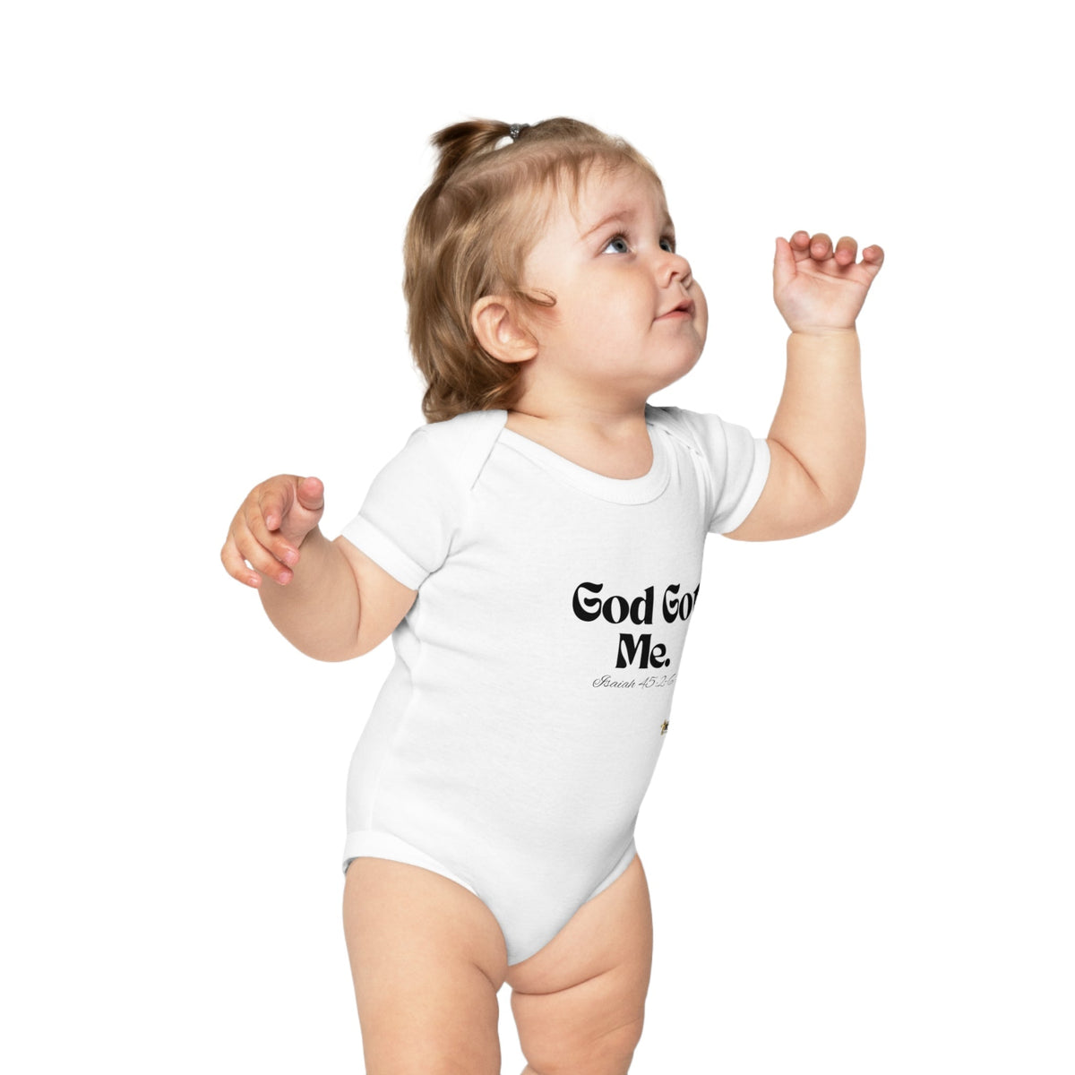 God Got Me Baby Bodysuit, Black Print