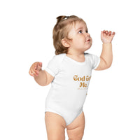 God Got Me Baby Bodysuit, Gold Print