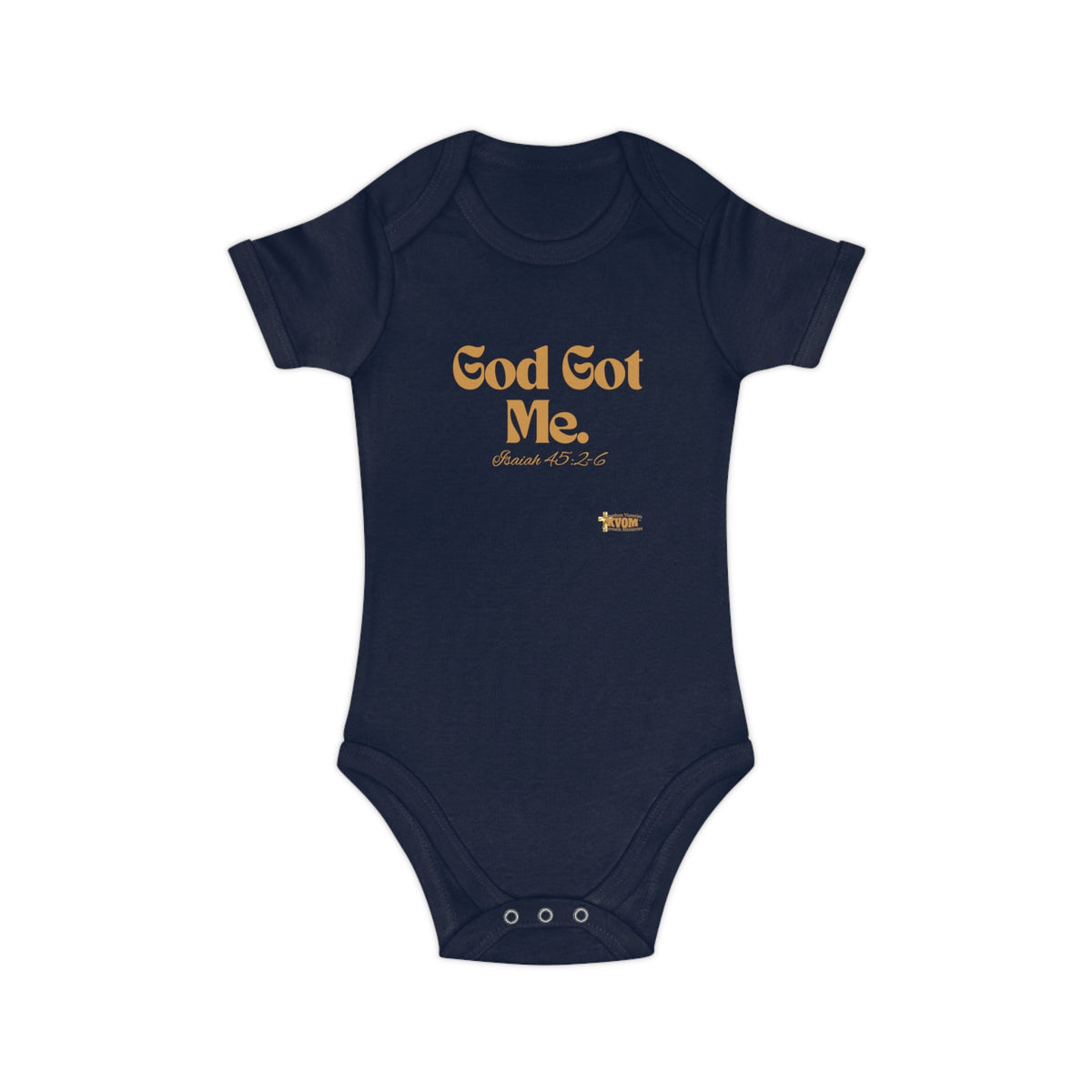 God Got Me Baby Bodysuit, Gold Print