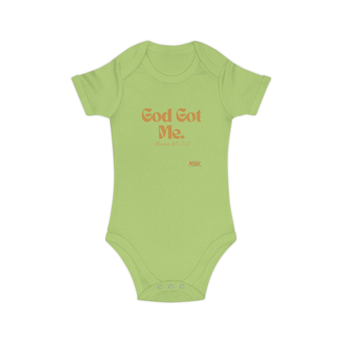 God Got Me Baby Bodysuit, Gold Print