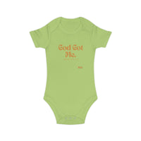 God Got Me Baby Bodysuit, Gold Print