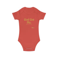 God Got Me Baby Bodysuit, Gold Print