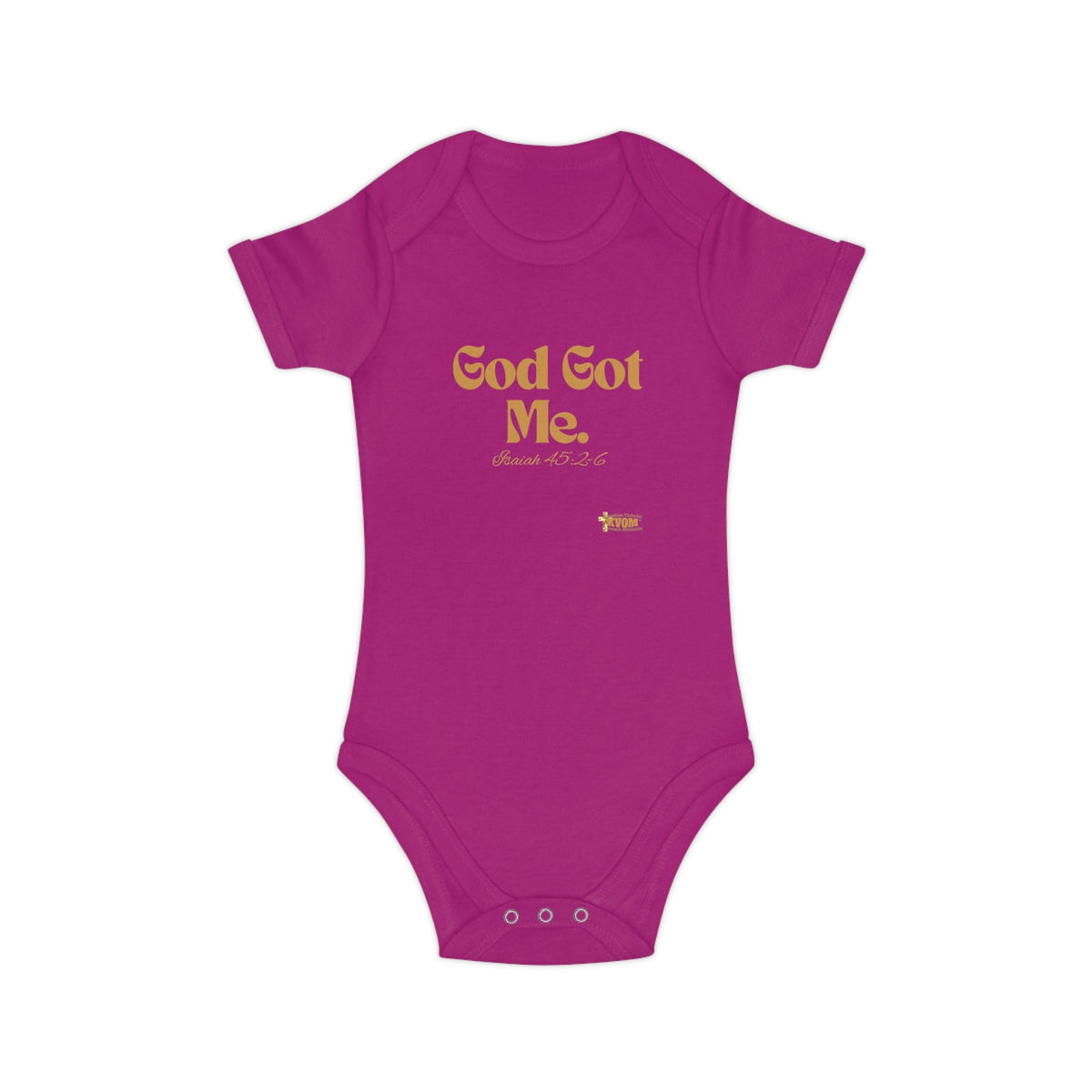 God Got Me Baby Bodysuit, Gold Print