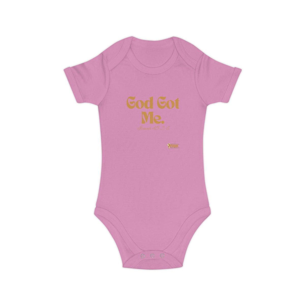 God Got Me Baby Bodysuit, Gold Print