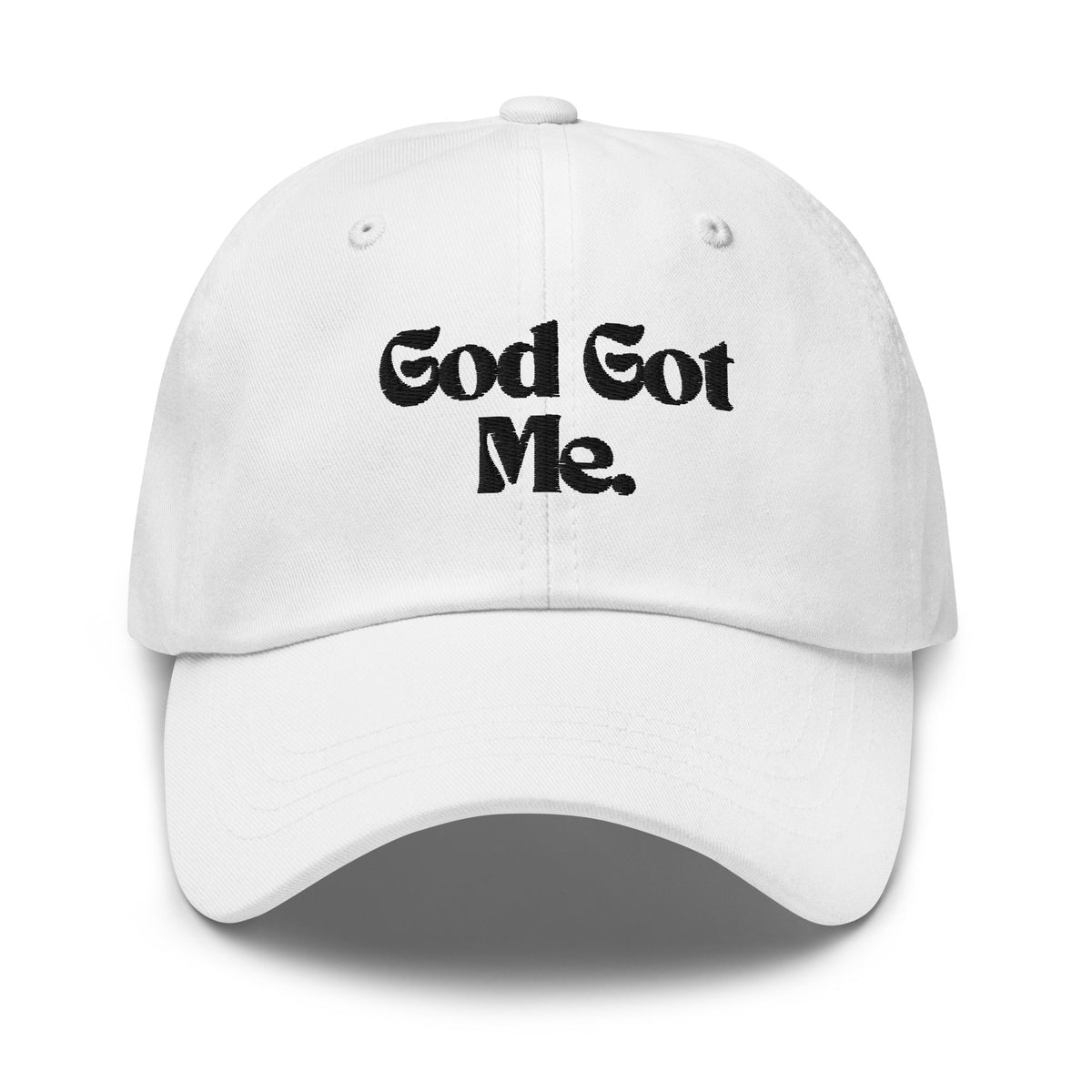 God Got Me Embroidered Hat, Black Emblem-KVOM; Christian Clothing; Women’s Clothing; Men's Clothes, Men's Hats, Women’s T-Shirts; Hoodies Sale; Ladies Tops; Ladies Dresses; Floral Tops; Floral Dresses; Flower Clothes; Activewear; Glorious; Psalms; Blessings On Blessings; Teens Clothing; Christian Book Store; Girl’s Clothing Sale; Mother’s Day Sale; Gifts For Sister; Christian Gifts; Gifts for Daughter; Spring Sale; Clearance Sale; Jesus; Christ Is King; Holy Ghost; God Got Me; Spiritual Warrior; Prophetic; 