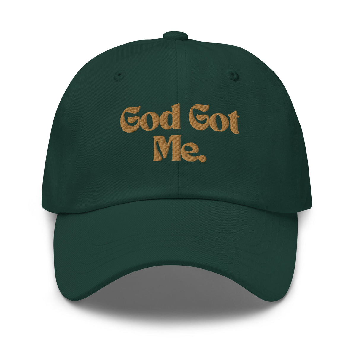 God Got Me Embroidered Hat, Gold Emblem-KVOM; Christian Clothing; Women’s Clothing; Men's Clothes, Men's Hats, Women’s T-Shirts; Hoodies Sale; Ladies Tops; Ladies Dresses; Floral Tops; Floral Dresses; Flower Clothes; Activewear; Glorious; Psalms; Blessings On Blessings; Teens Clothing; Christian Book Store; Girl’s Clothing Sale; Mother’s Day Sale; Gifts For Sister; Christian Gifts; Gifts for Daughter; Spring Sale; Clearance Sale; Jesus; Christ Is King; Holy Ghost; God Got Me; Spiritual Warrior; Prophetic; B