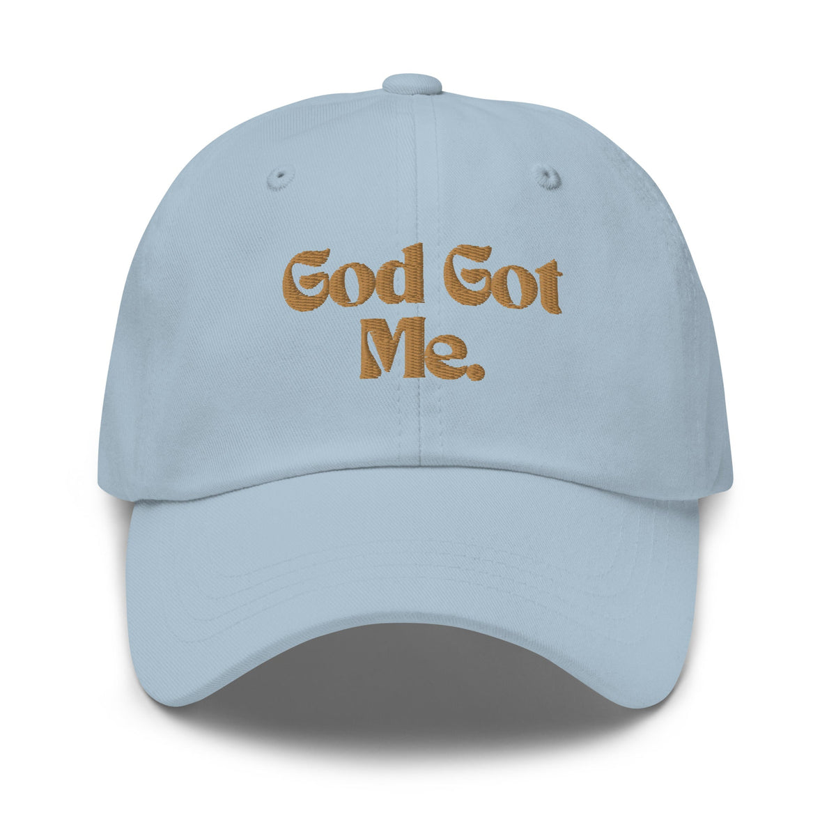 God Got Me Embroidered Hat, Gold Emblem-KVOM; Christian Clothing; Women’s Clothing; Men's Clothes, Men's Hats, Women’s T-Shirts; Hoodies Sale; Ladies Tops; Ladies Dresses; Floral Tops; Floral Dresses; Flower Clothes; Activewear; Glorious; Psalms; Blessings On Blessings; Teens Clothing; Christian Book Store; Girl’s Clothing Sale; Mother’s Day Sale; Gifts For Sister; Christian Gifts; Gifts for Daughter; Spring Sale; Clearance Sale; Jesus; Christ Is King; Holy Ghost; God Got Me; Spiritual Warrior; Prophetic; B