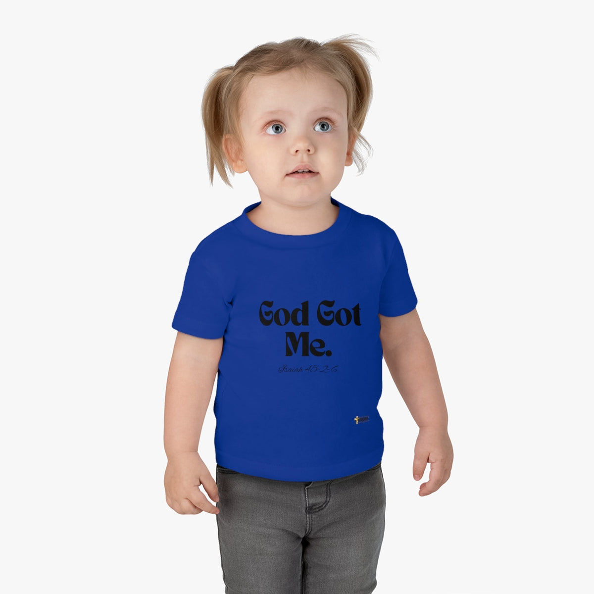 God Got Me Infant Tee, Black Print