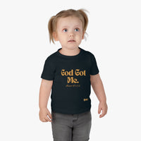 God Got Me Infant Tee, Gold Print