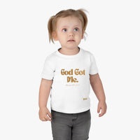 God Got Me Infant Tee, Gold Print