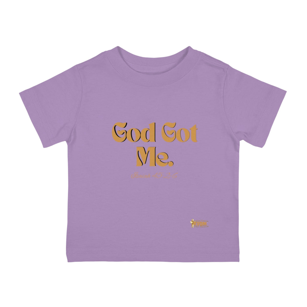 God Got Me Infant Tee, Gold Print