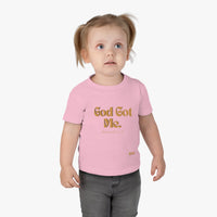 God Got Me Infant Tee, Gold Print