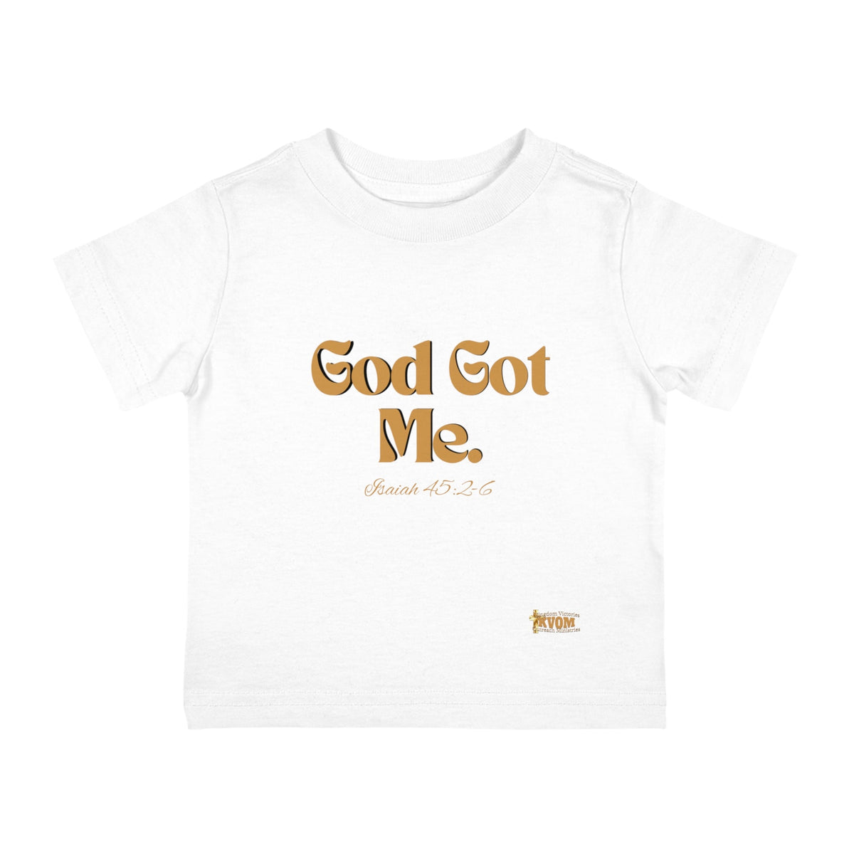 God Got Me Infant Tee, Gold Print