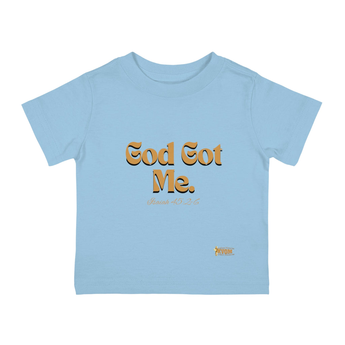 God Got Me Infant Tee, Gold Print