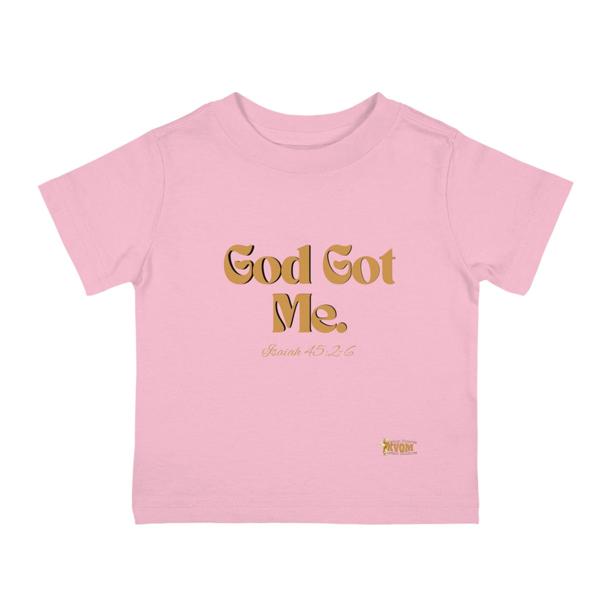 God Got Me Infant Tee, Gold Print