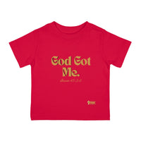 God Got Me Infant Tee, Gold Print