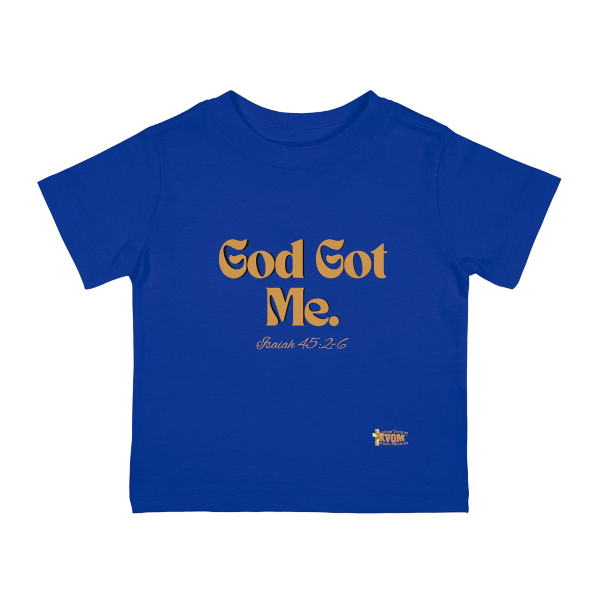 God Got Me Infant Tee, Gold Print