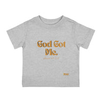 God Got Me Infant Tee, Gold Print