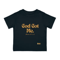 God Got Me Infant Tee, Gold Print