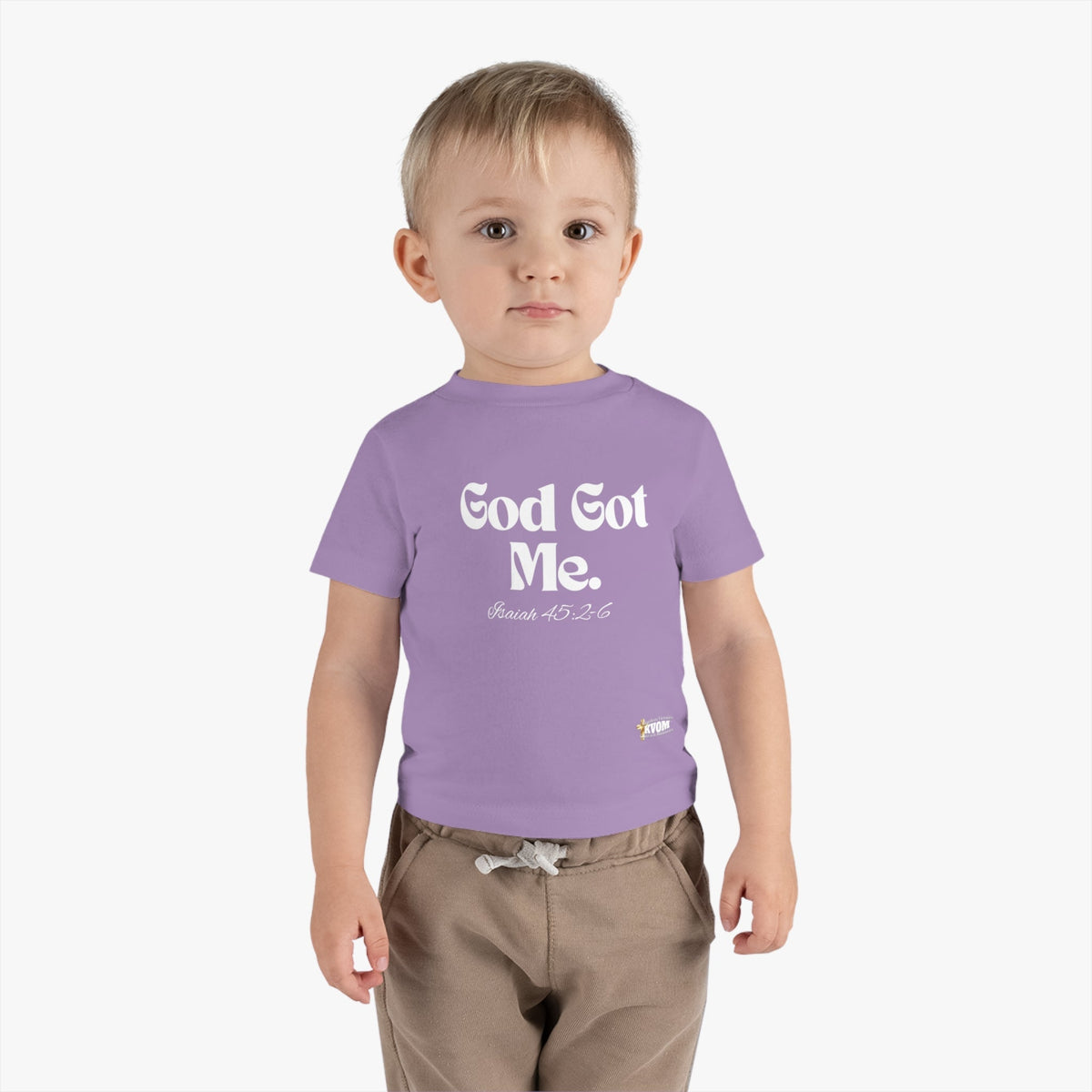 God Got Me Infant Tee, White Print