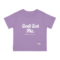 God Got Me Infant Tee, White Print