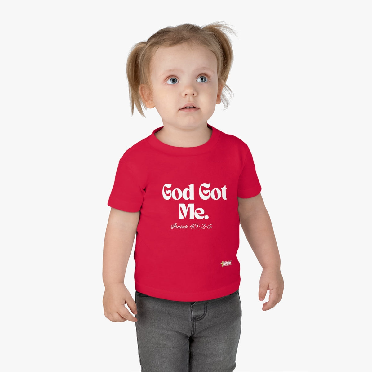 God Got Me Infant Tee, White Print