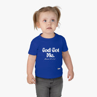 God Got Me Infant Tee, White Print