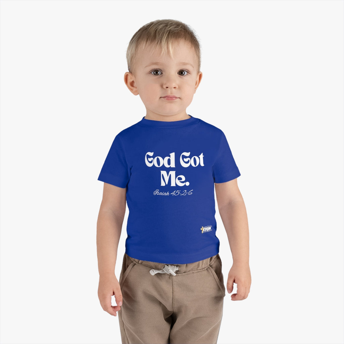 God Got Me Infant Tee, White Print