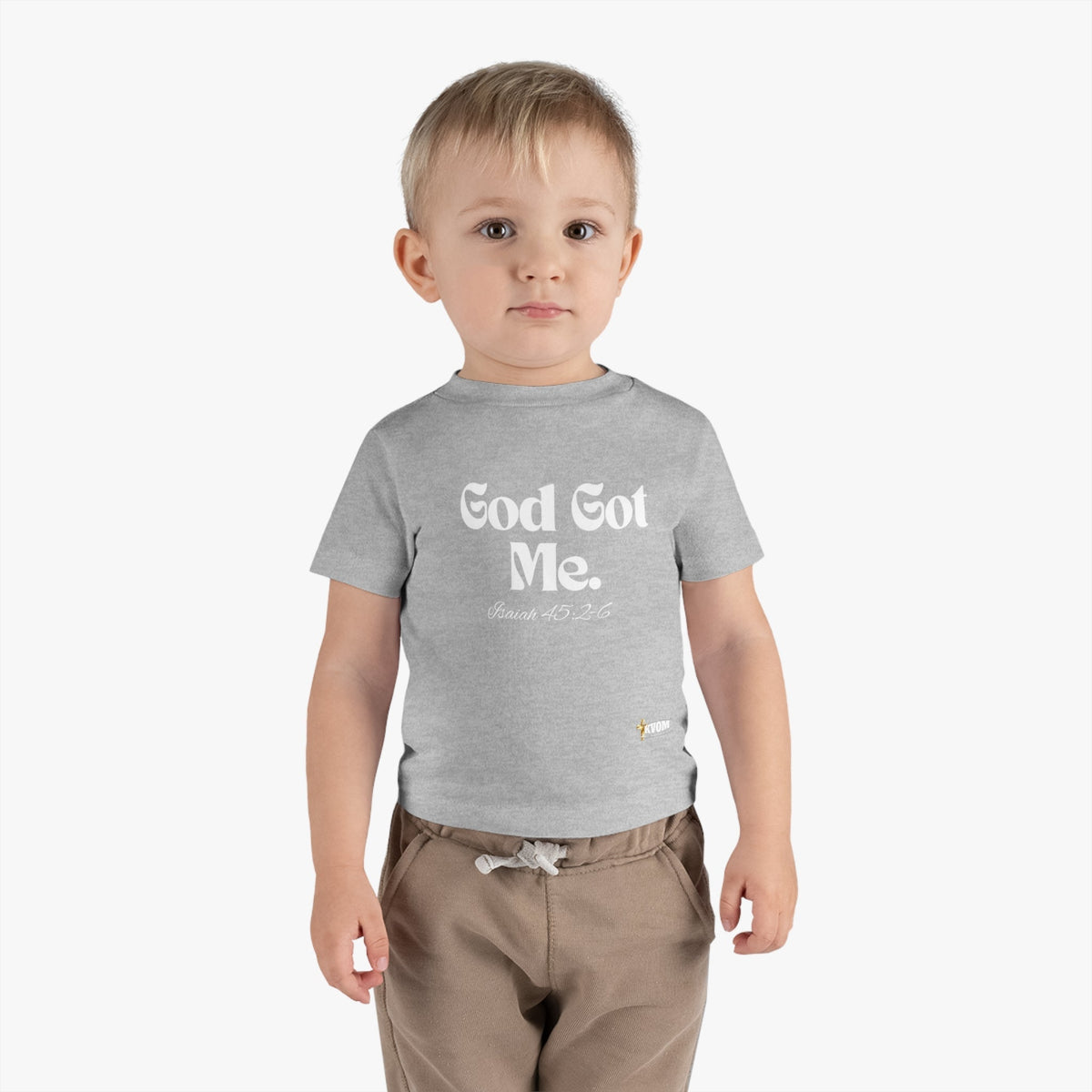 God Got Me Infant Tee, White Print