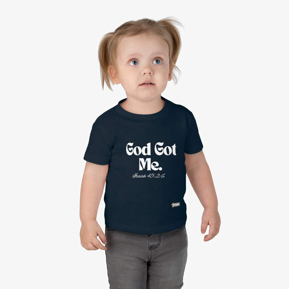 God Got Me Infant Tee, White Print