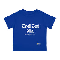 God Got Me Infant Tee, White Print