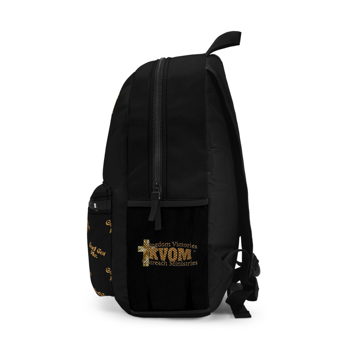 God Got Me KVOM Backpack Black & Gold