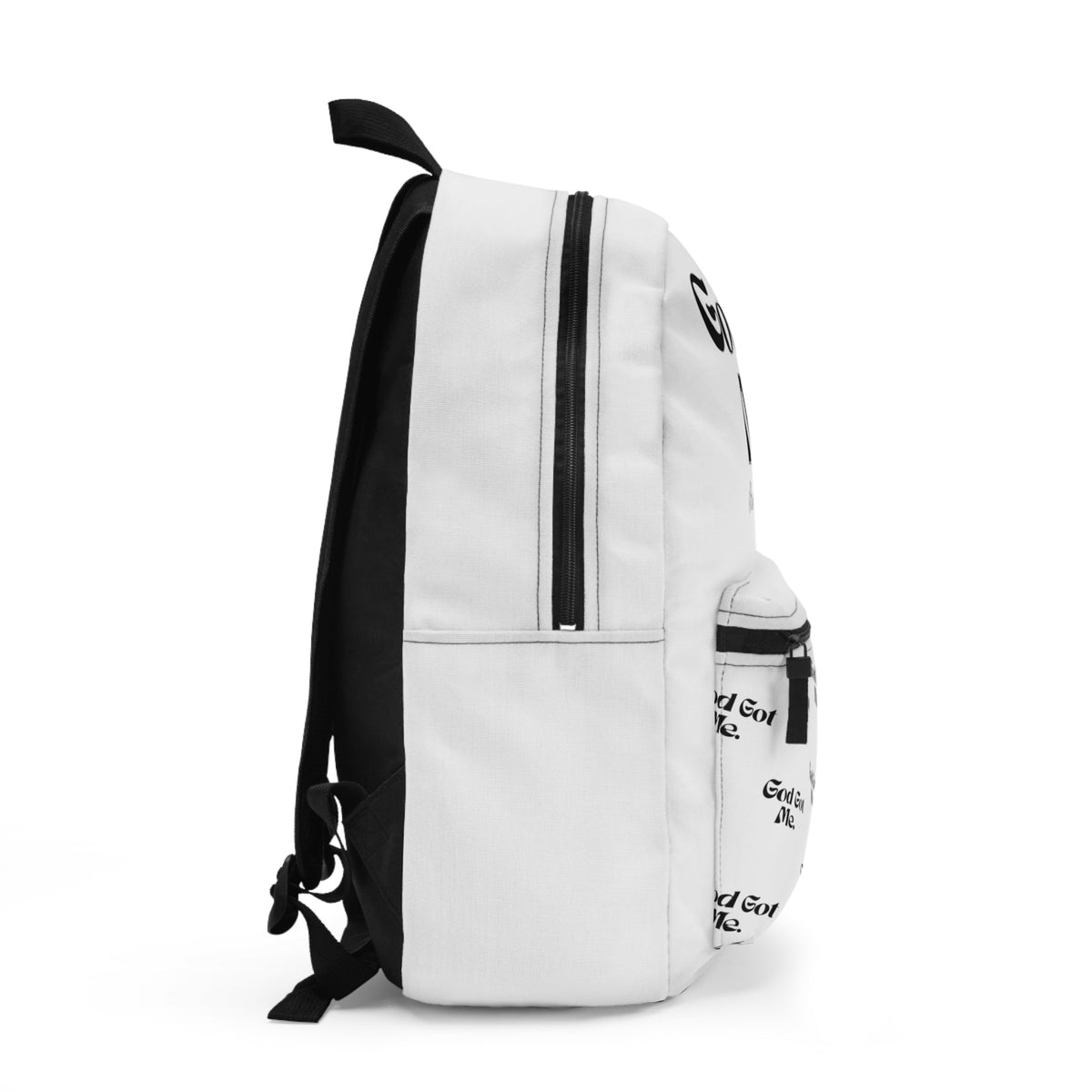 God Got Me KVOM Backpack White & Black