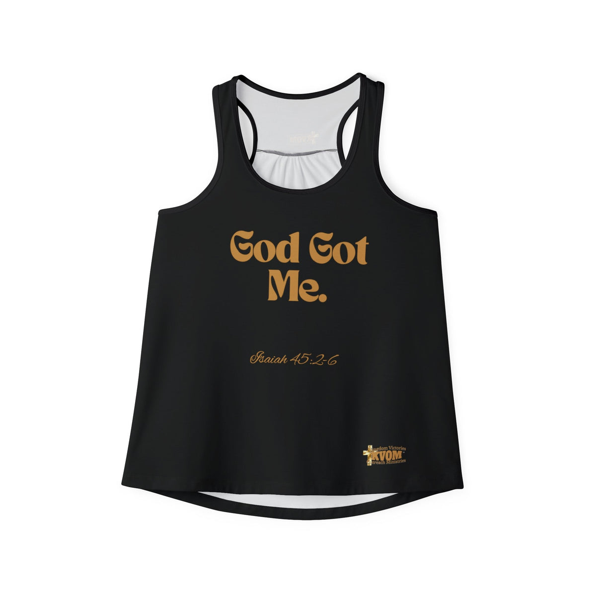 God's Got Me Women's Tank Top Black & Gold-KVOM