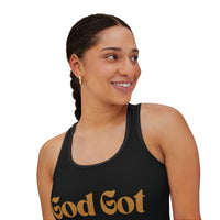 God's Got Me Women's Tank Top Black & Gold-KVOM