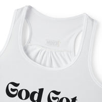 God's Got Me Women's Tank Top White & Blk-KVOM