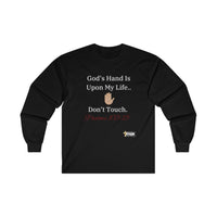 God's Hand Is Upon My Life Unisex Long Sleeve Tee Black-KVOM