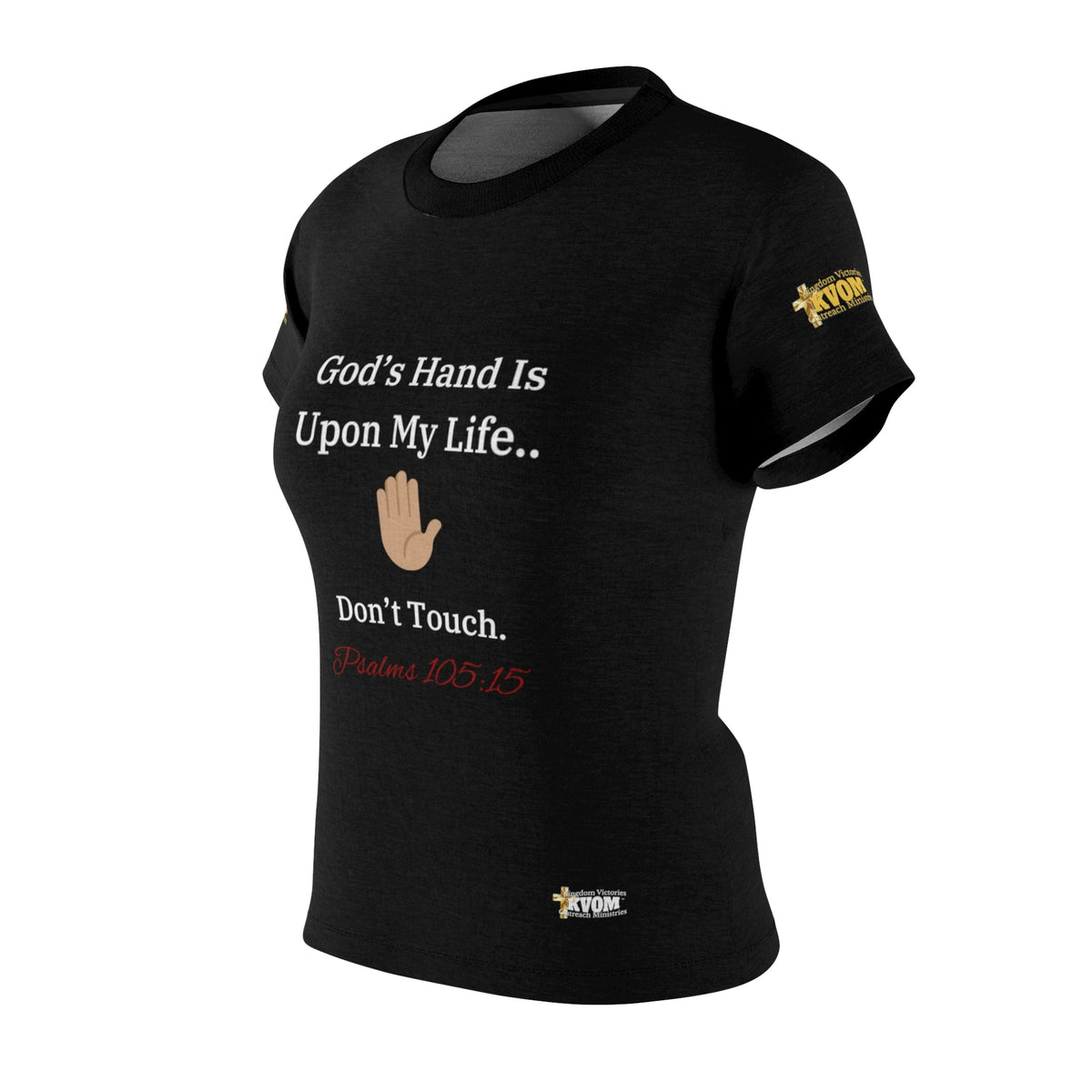 God's Hand Is Upon My Life Women's Fitted Shirt Black-KVOM