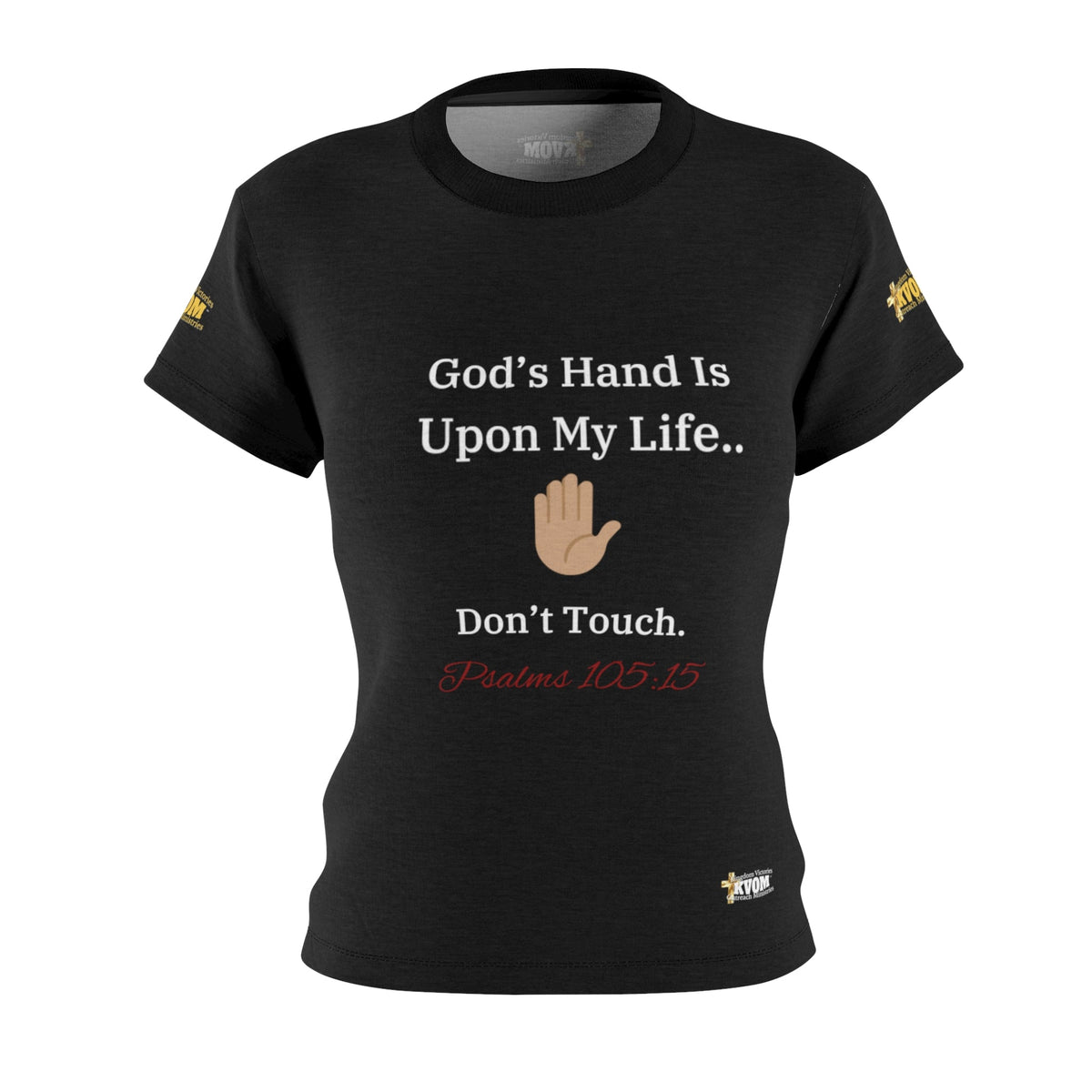 God's Hand Is Upon My Life Women's Fitted Shirt Black-KVOM