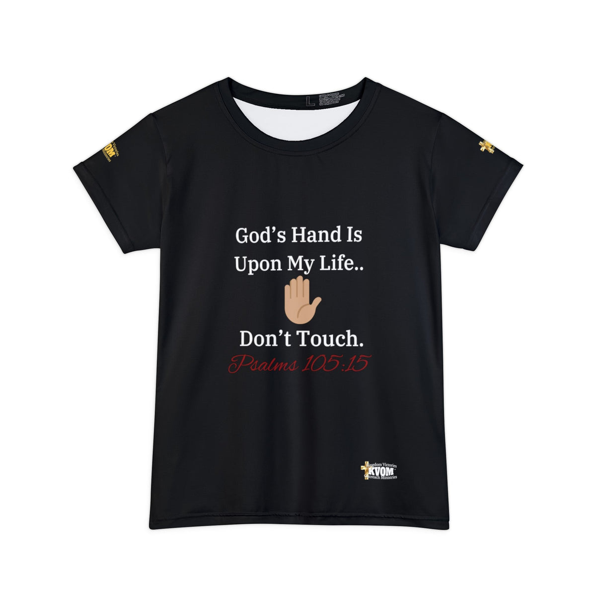 God's Hand Is Upon My Life Women's Short Sleeve Shirt Black-KVOM