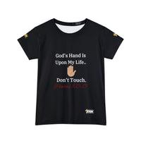 God's Hand Is Upon My Life Women's Short Sleeve Shirt Black-KVOM