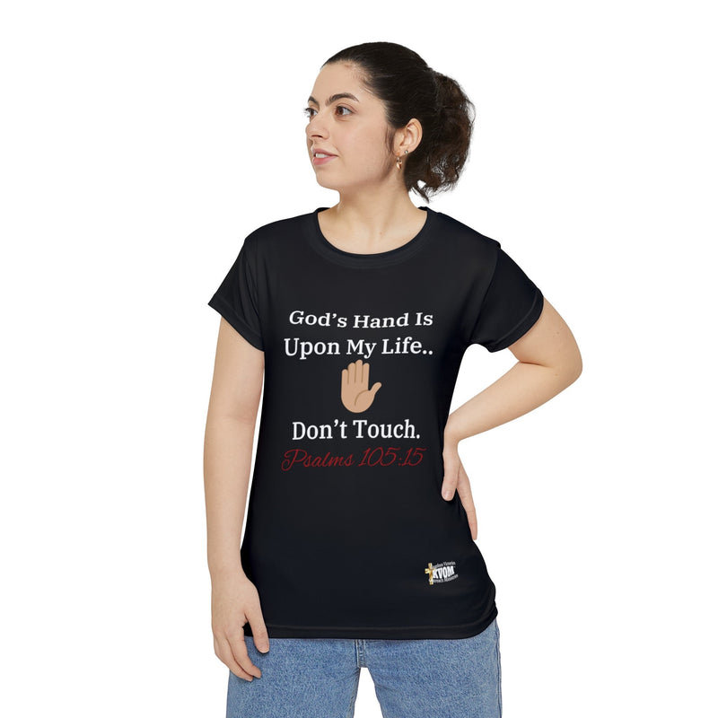 God's Hand Is Upon My Life Women's Short Sleeve Shirt Black-KVOM