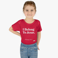 I Belong To Jesus Infant Baby Bodysuit, White Print-Children's Clothing-KVOM