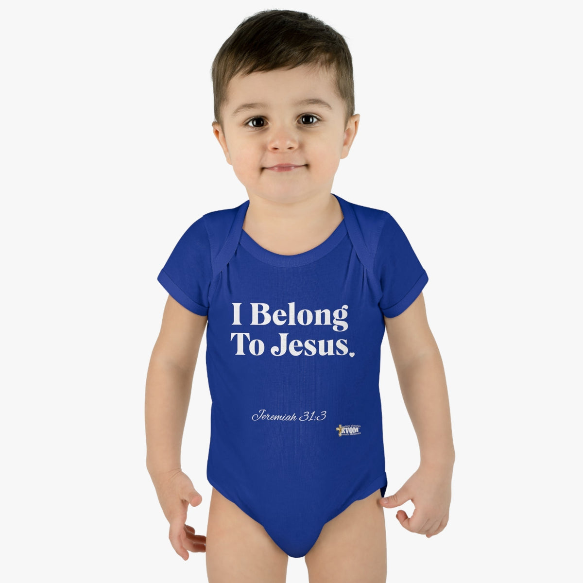 I Belong To Jesus Infant Baby Bodysuit, White Print-Children's Clothing-KVOM