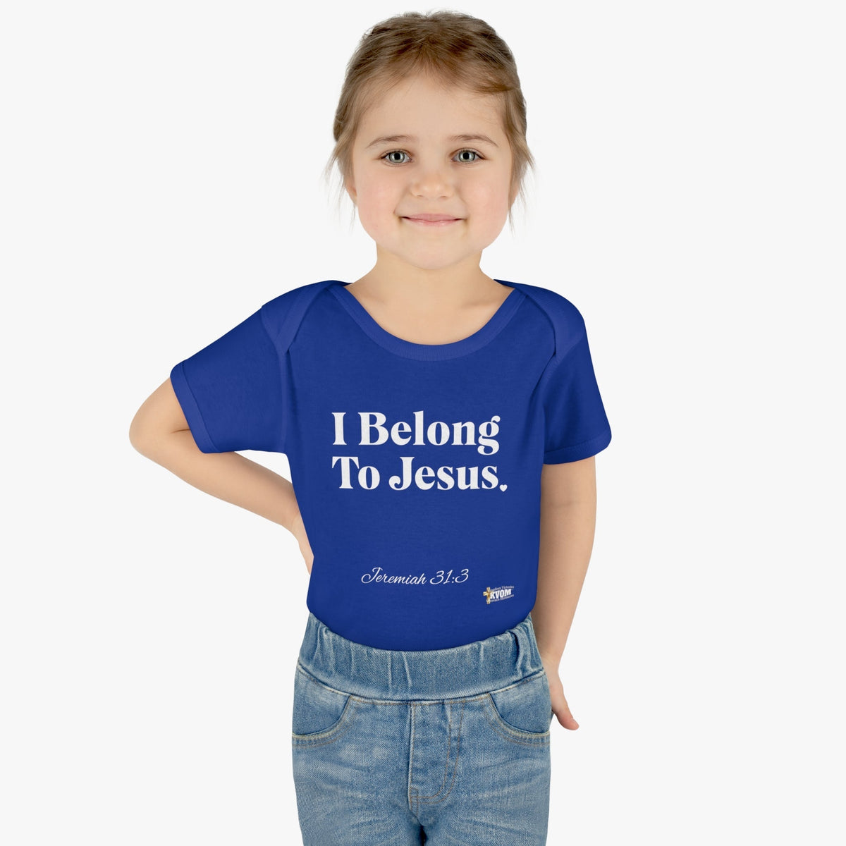 I Belong To Jesus Infant Baby Bodysuit, White Print-Children's Clothing-KVOM